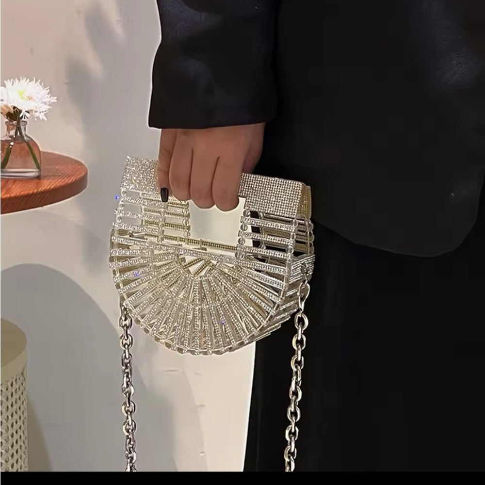 Elegant Silver Clutch Bag